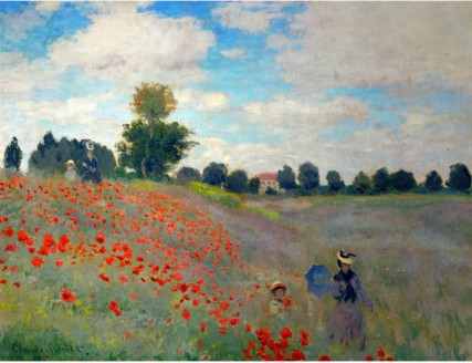 THE POPPY FIELD, 1873 - Claude Monet Paintings